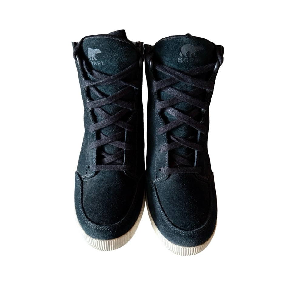Sorel Women's Black Suede Out N’ About Wedge Bootie Size 8 - Picture 7 of 12